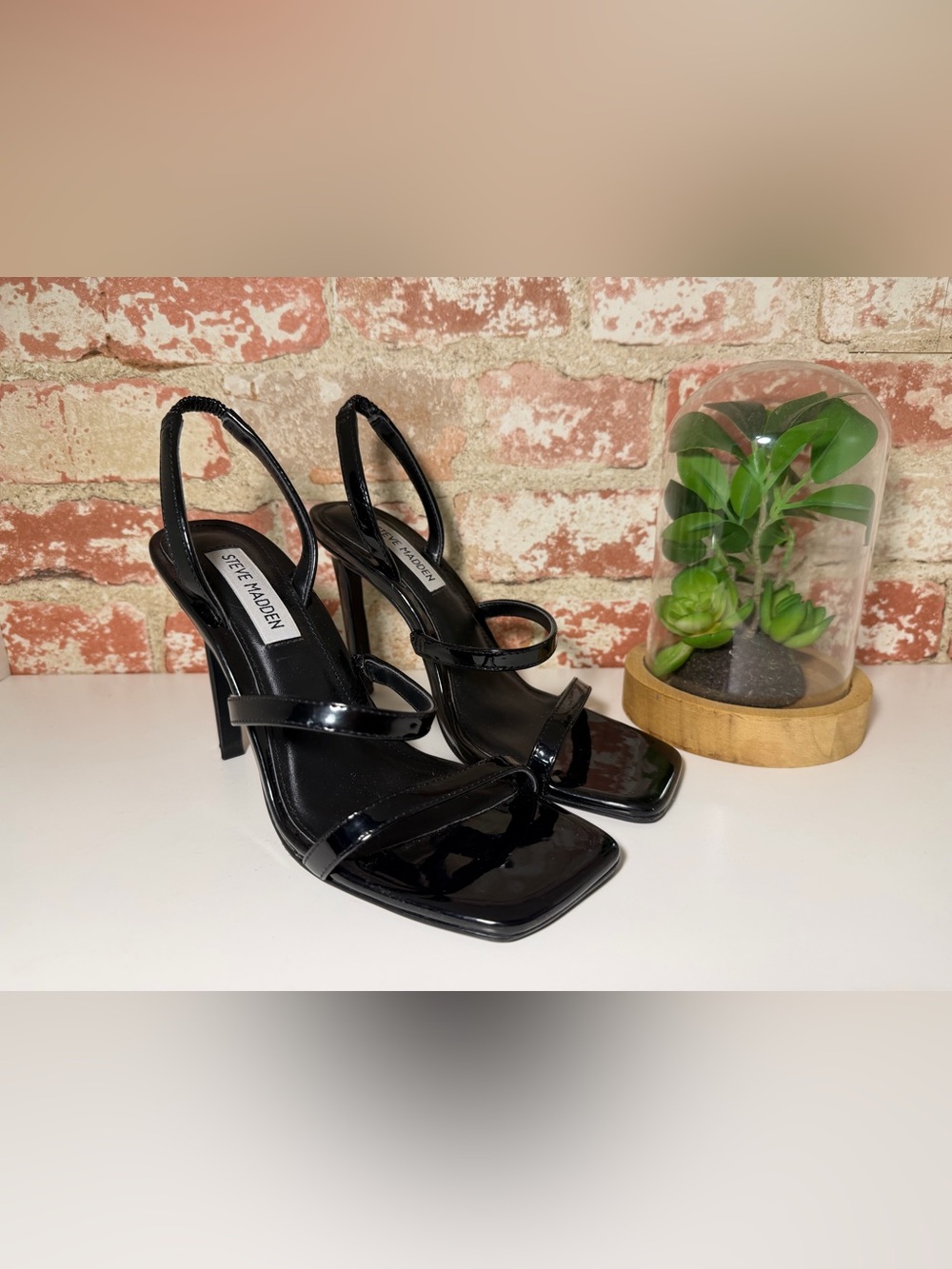Steve Madden ‘Gracey’ Patent Square-Toe Strappy Heels